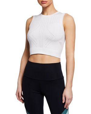 Infinity Crop Sleeveless Mesh Active Top
