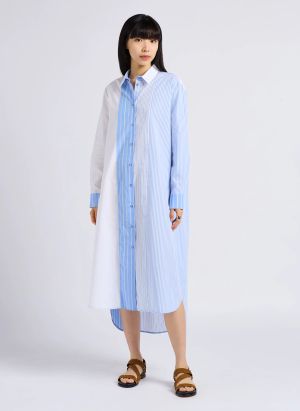Imperial - Robe chemise longue droite en coton - Taille L - Blanc