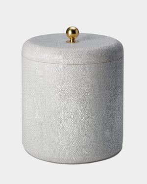 Faux Shagreen Ice Bucket, Chocolate