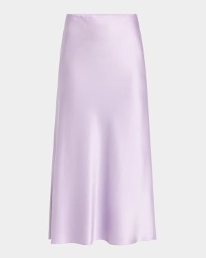 Clover Stretch-Silk Slip Skirt