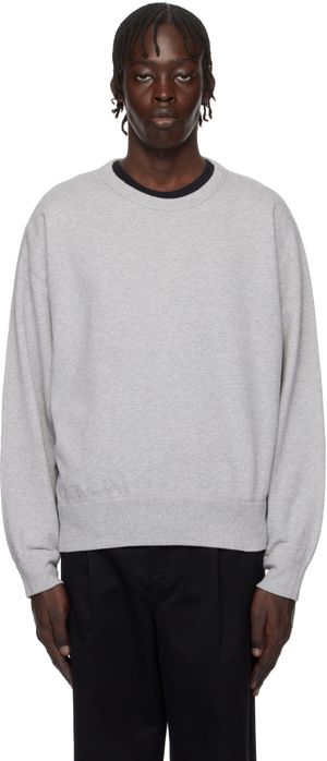 Reigning Champ Gray Midweight Terry Relaxed Crewneck Sweatshirt