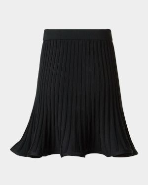Reversed Rib Knit Mini Skirt