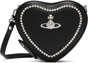 Vivienne Westwood Black Mini Heart Crossbody Bag