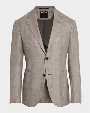 Men's Melange Windowpane Sport Coat