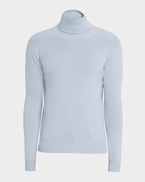 Men's Ribbed Cashmere Turtleneck Sweater