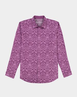 Men's Highland Tonal Damask Sport Shirt