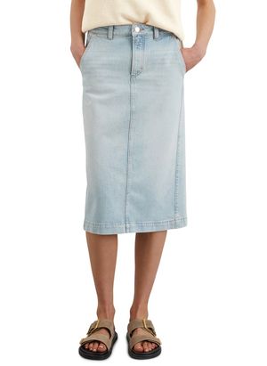 Marc O'polo - Jupe midi en coton mélangé - Taille 29 - Bleu