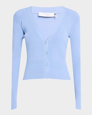 Fidjy Ribbed Button-Front Top