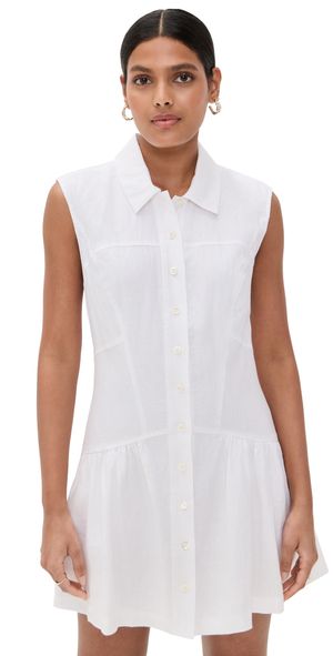 FRAME The Linen Day Dress White S