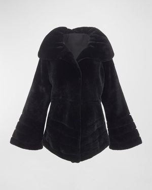 Reversible Horizontal Lamb Shearling Jacket