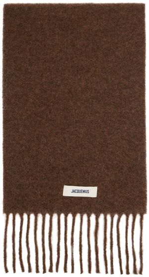 JACQUEMUS Brown 'L'Echarpe Carro' Scarf