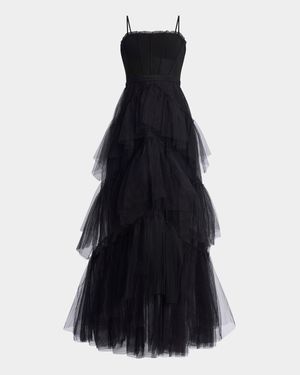 Oly Ruffle Tiered Corset Gown