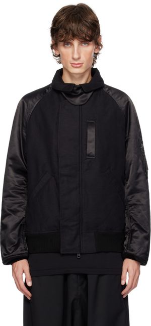 Y-3 Black Flight Bomber Jacket