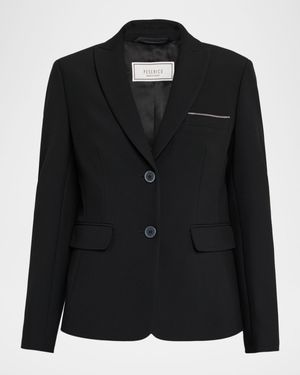 Single-Breasted Punto Luce Blazer