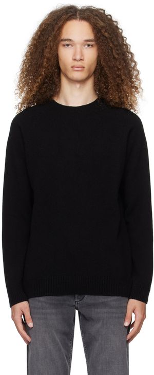 Sunspel Black Raglan Sweater