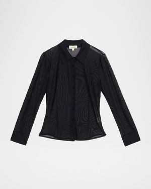 Indiana Sheer Fitted Blouse