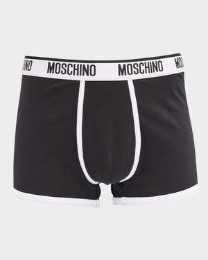 Men's Contrast-Outline Logo Trunks