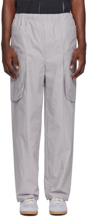 T/SEHNE Pantalon cargo gris exclusif à SSENSE