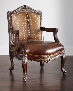 Dani Hairhide Leather Bergere Chair