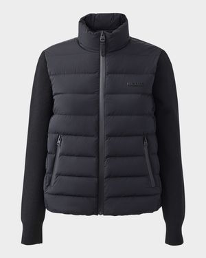 Oceane-City Light Down Mixed-Media Jacket