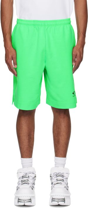 VETEMENTS Green Oval Logo Shorts