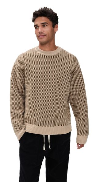 McTavish Merino Cable Knit Sweater Brown Multi XXL