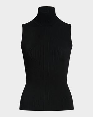 Benita Turtleneck Rib Tank Top