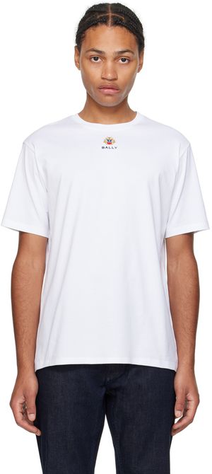Bally T-shirt blanc à logo brodé