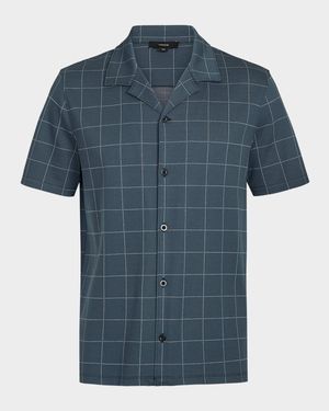 Men's Windowpane Check Camp Shirt