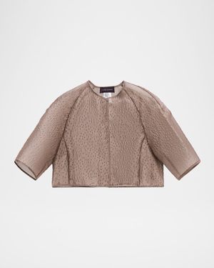 Rivet Organza Crop Bolero Jacket