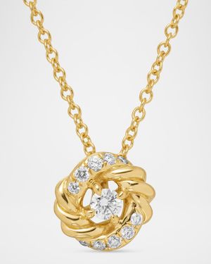 18mm Pave Infinity Pendant Necklace