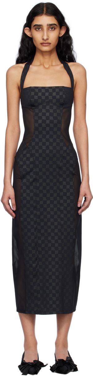MISBHV Black Shape Up Midi Dress
