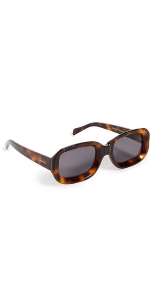 Illesteva Vinyl Sunglasses Havana One Size