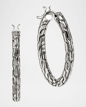 Sterling Silver JH Essential Flex Hoop Earrings, 22mm