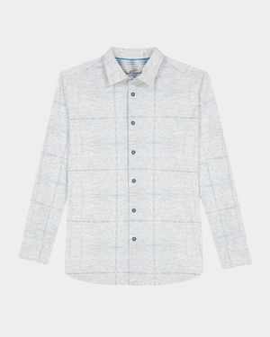 Men's Irving Windowpane Stretch Sport Shirt