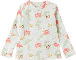 Bonpoint Kids Blue Eliseo UV Protection Printed Swim Top & Scrunchie Set