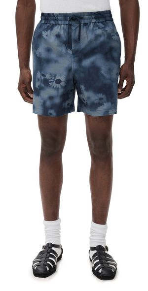 Maison Kitsuné Elasticated Shorts 6.75 Juniper Berry Print 40