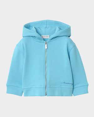 Boy's Clyde Logo-Script Hoodie, Size 6M-2