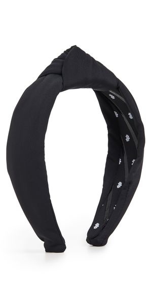 Lele Sadoughi Neoprene Knotted Headband Jet One Size