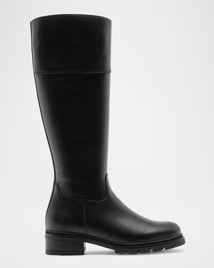 Scottie Leather Lug-Sole Knee-High Boots