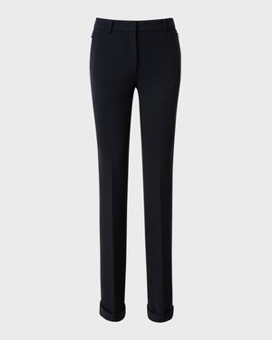 Marisa Wool Pants with Rolled Cuffs