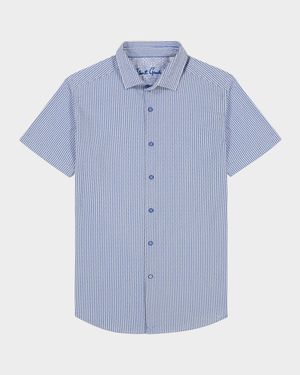 Men's Fornillo Seersucker Short-Sleeve Shirt
