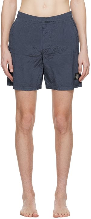 Stone Island Blue Patch Swim Shorts