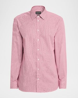 Men's Cotton Micro-Houndstooth Classic Fit Sport Shirt