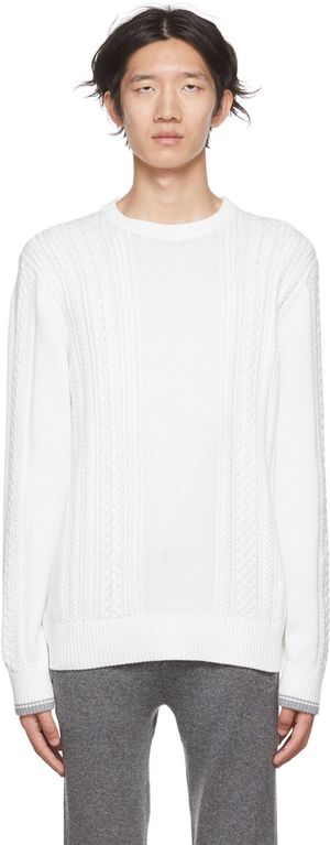 Vince Off-White Cable Sweater