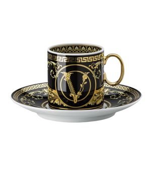 Virtus Gala Black AD Cup & Saucer