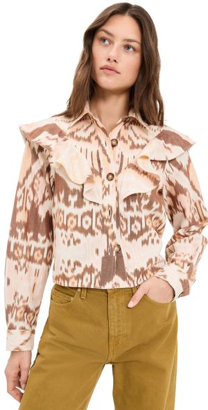 Ulla Johnson Mathilde Long Sleeve Blouse Moonstone 14