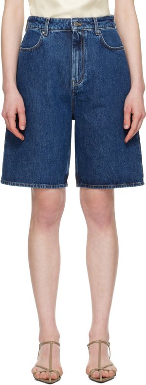 Loulou de Saison Blue Isu Denim Shorts