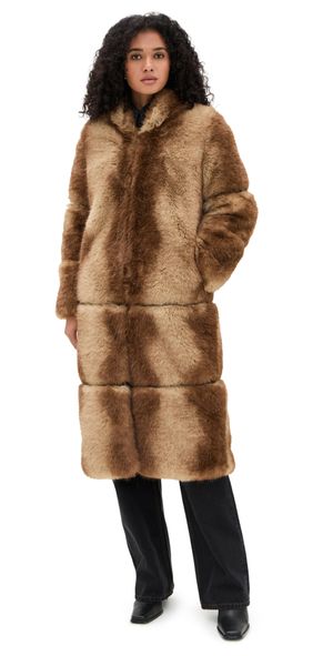 Apparis Sylke Faux Mink Coat Blonde Mink M