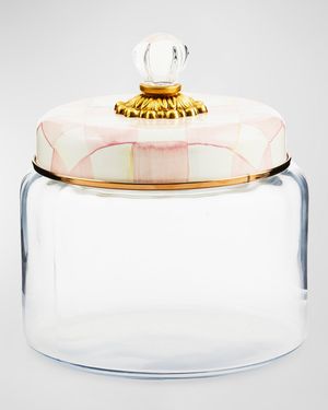 Rosy Check Kitchen Canister, Medium